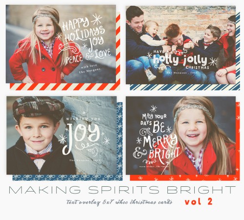 Making Spirits Bright templates from Oh Snap