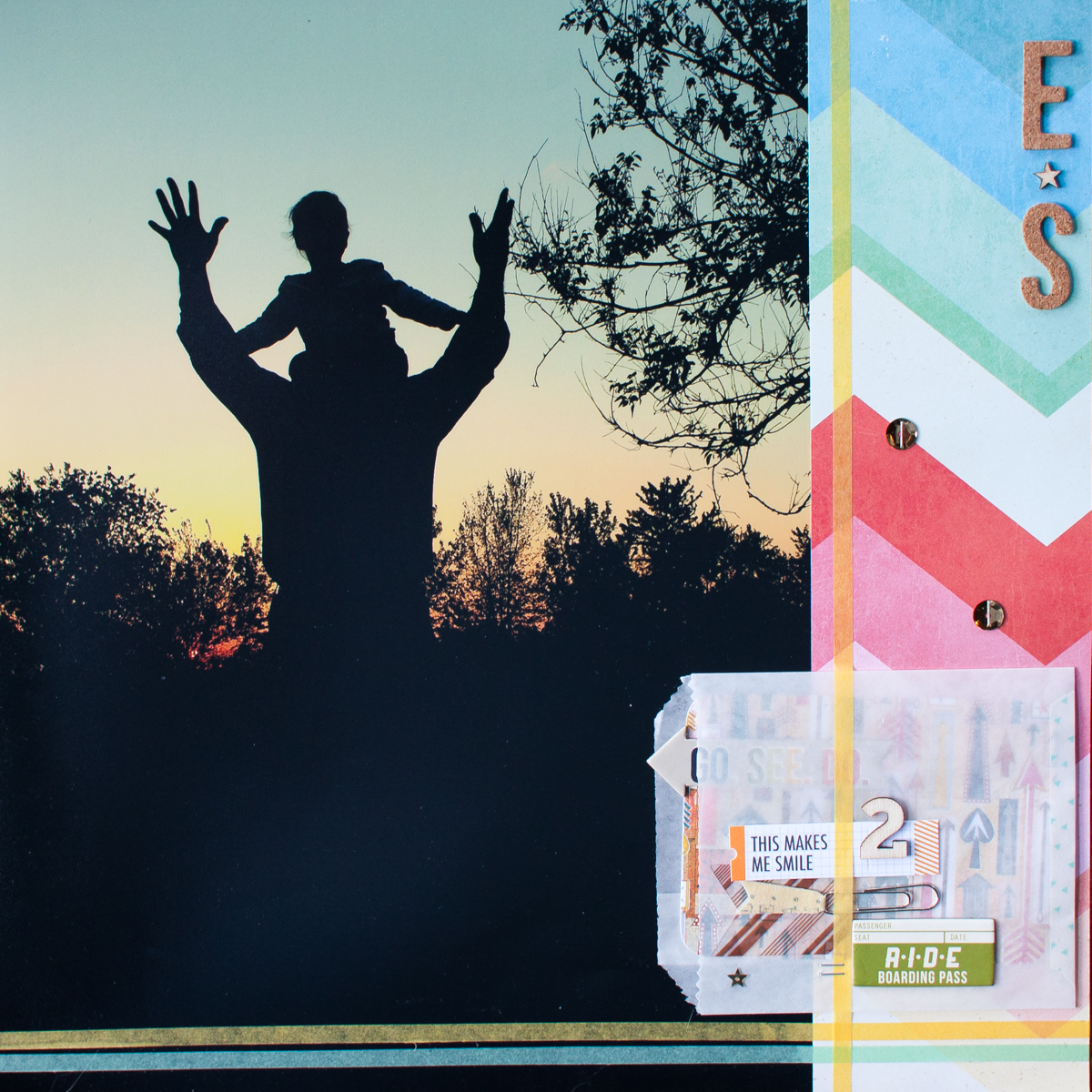 Using a Photo as the Background for a Scrapbook Page