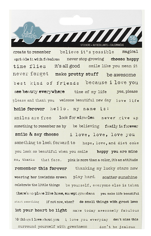 Heidi Swapp - Vintage Chic Collection - Cardstock Stickers - Word Jumbles