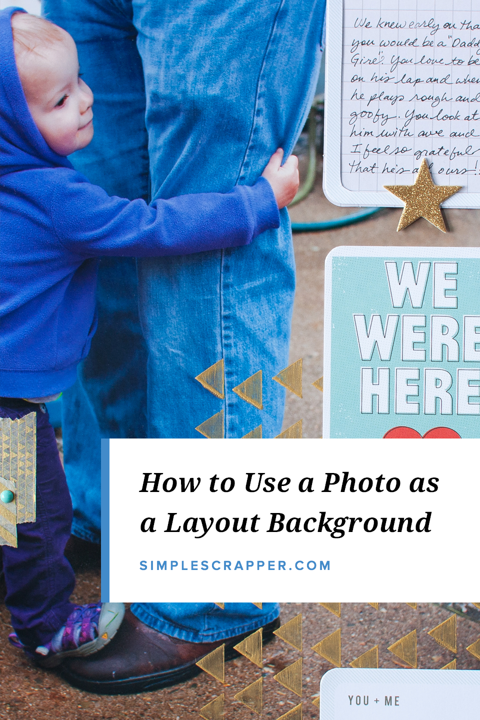 Using a Photo as the Background for a Scrapbook Page