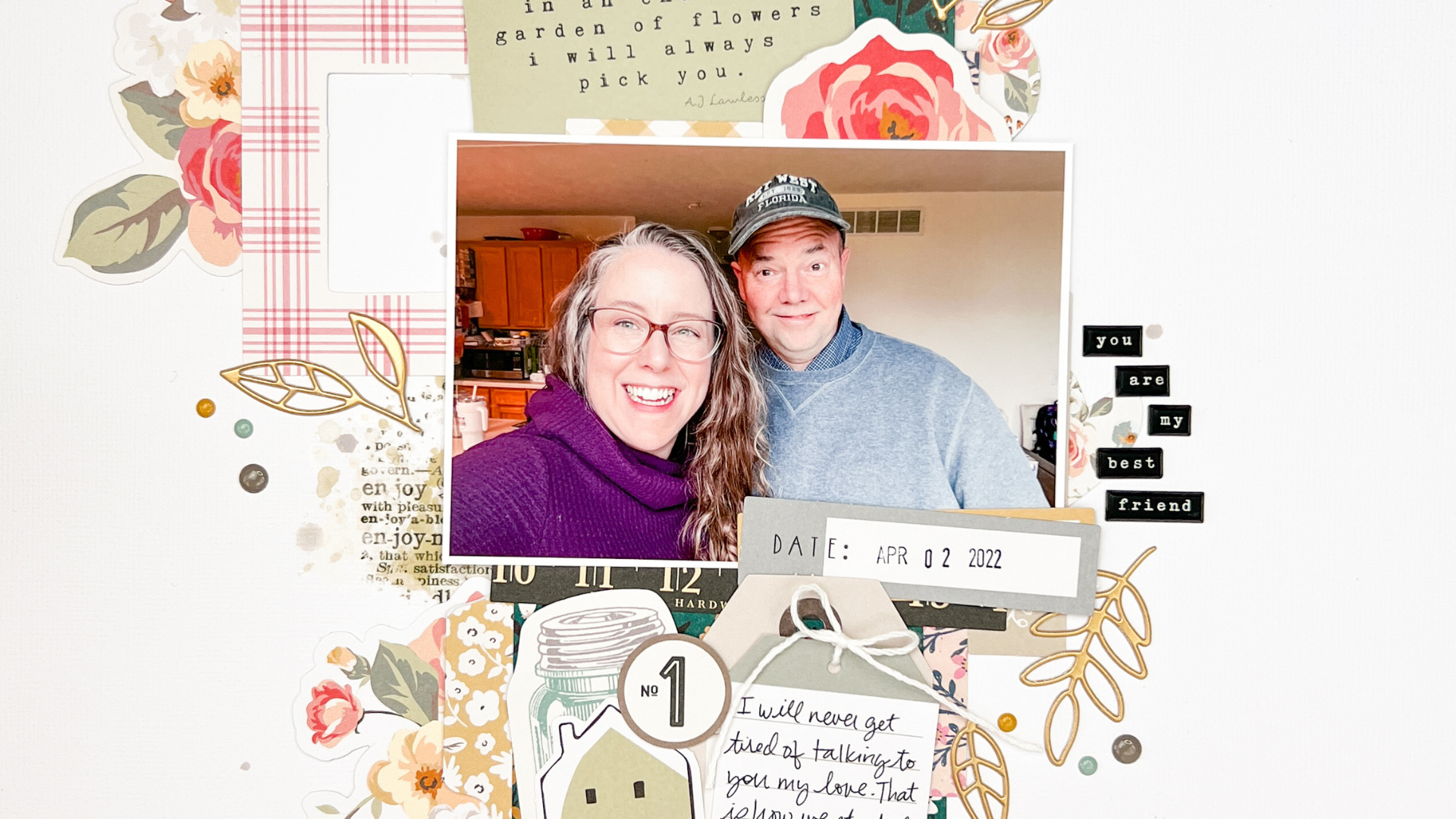 Layout: Sweet Story with Layered Embellishments